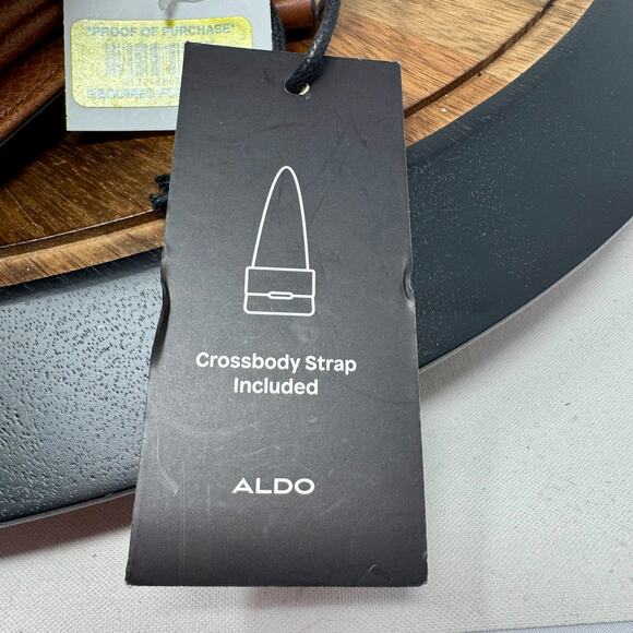 Aldo Crossbody Bag Purse with Detachable Guitar Strap Brown NWT - Picture 5 of 5
